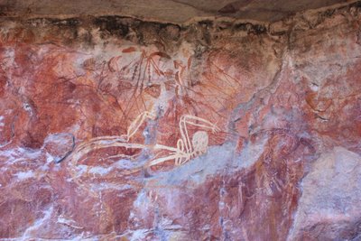 Panel of Simple Figures with Boomerangs by Unbekannt Unbekannt